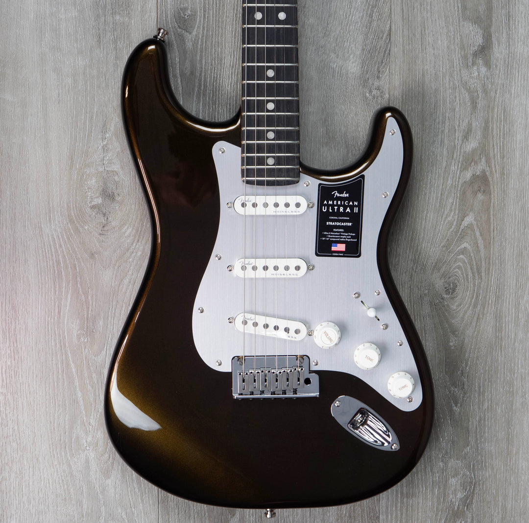 Fender American Ultra II Stratocaster, Ebony Fingerboard, Texas Tea