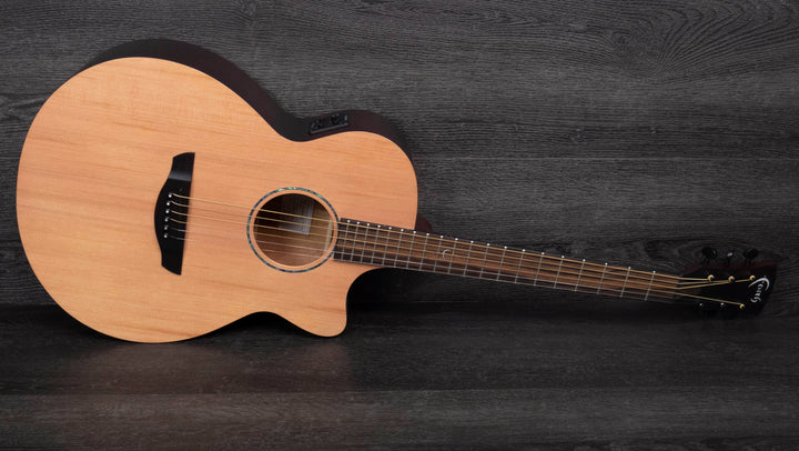 Faith Naked Venus, Electro-Acoustic, All Solid, Cedar Top, Stained Mahogany Back