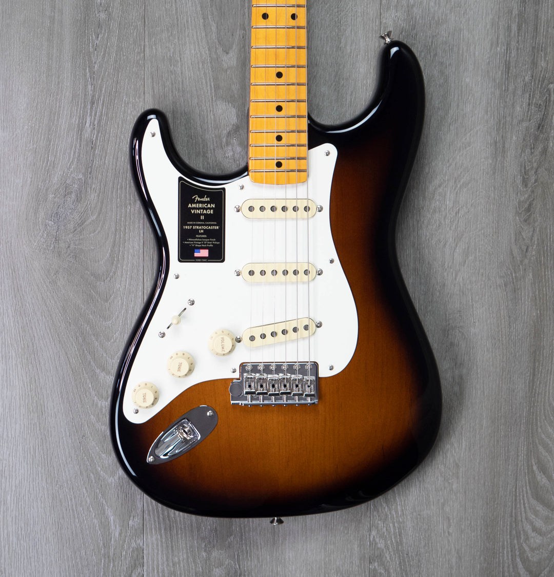 Fender American Vintage II 1957 Stratocaster Left-Hand, Maple Fingerboard, 2-Colour Sunburst