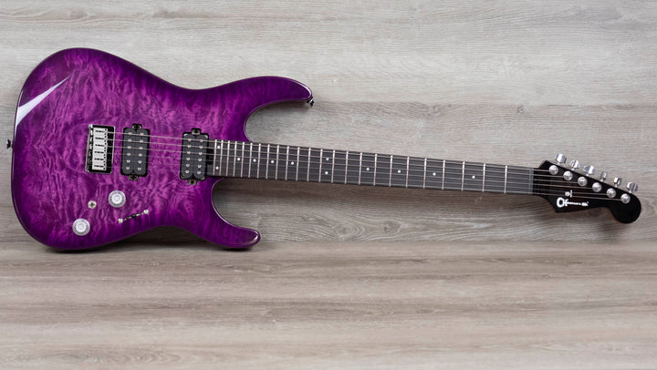 Charvel Pro-Mod Plus DK24 HH HT EB QM, Ebony Fingerboard - Violet Radiance