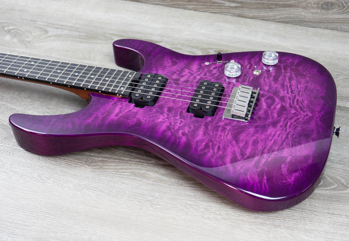 Charvel Pro-Mod Plus DK24 HH HT EB QM, Ebony Fingerboard - Violet Radiance