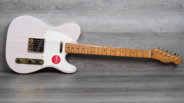 Squier FSR Classic Vibe '50s Telecaster, Maple Fingerboard, Parchment Pickguard, Gold Hardware, White Blonde