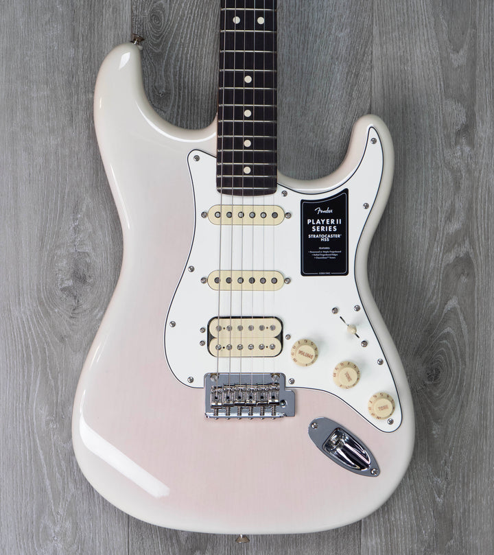 Fender Player II Stratocaster HSS, diapasón de palisandro, tono rubio blanco