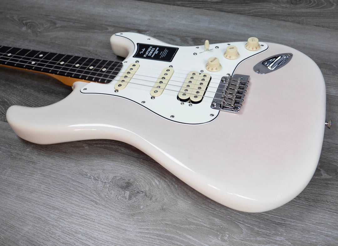 Fender Player II Stratocaster HSS, diapasón de palisandro, tono rubio blanco