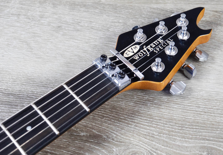EVH Limited Edition Wolfgang Special Striped Series, Ebony Fingerboard, Red, Black, and White, Aged