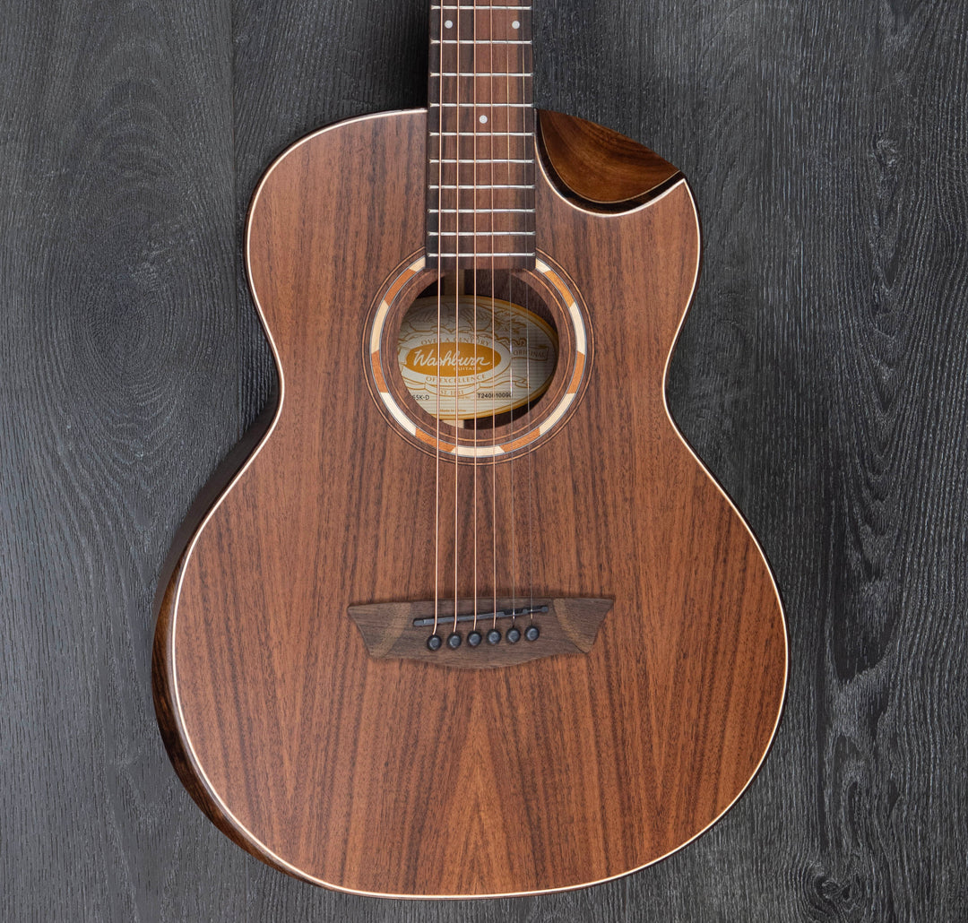 Washburn WCGM55K Comfort Series G-Mini 7/8 Size Grand Auditorium, Koa