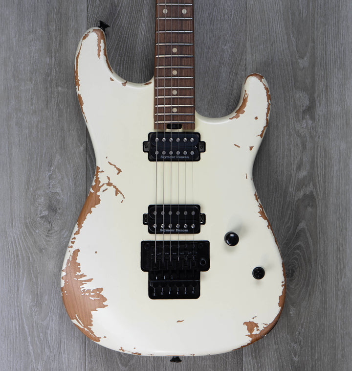 Charvel Pro-Mod Relic San Dimas Style 1 HH FR PF, Pau Ferro Fingerboard, Weathered White