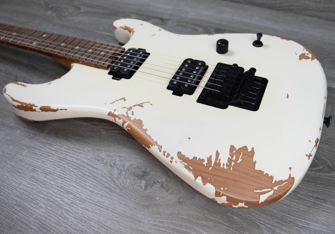 Charvel Pro-Mod Relic San Dimas Style 1 HH FR PF, Pau Ferro Fingerboard, Weathered White