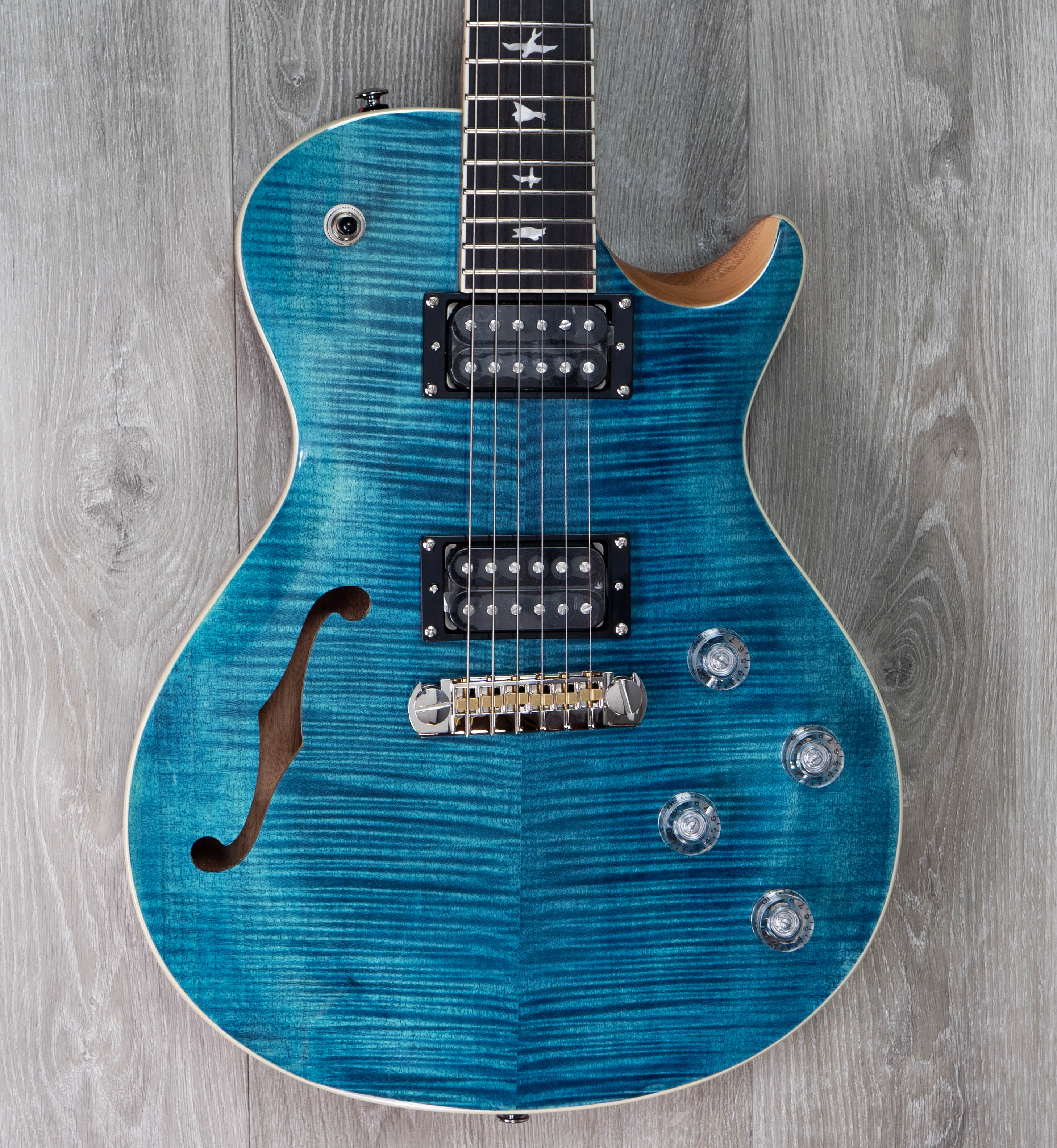 PRS SE Zach Myers Signature Semi Hollow Myers Blue – A Strings