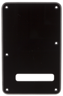 Fender Backplate, Stratocaster, Black, 1-Ply