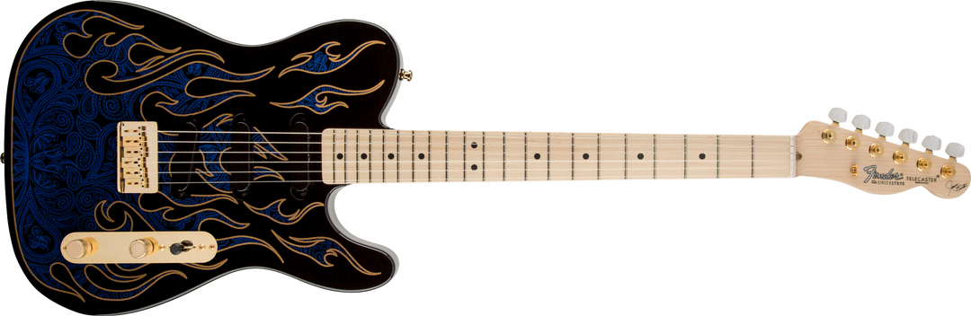 Fender James Burton Telecaster, Maple Fingerboard, Blue Paisley Flames