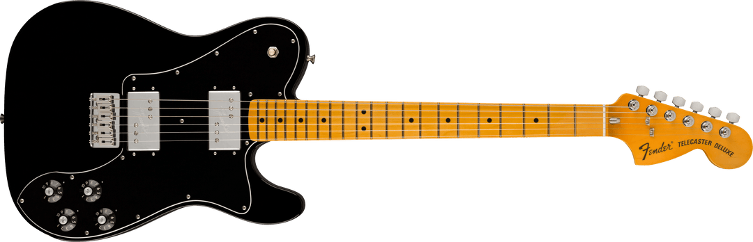 Fender American Vintage II 1975 Telecaster Deluxe, Maple Fingerboard, Black