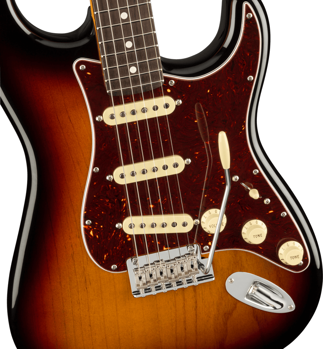 Fender American Professional II Stratocaster, touche en palissandre, Sunburst 3 couleurs