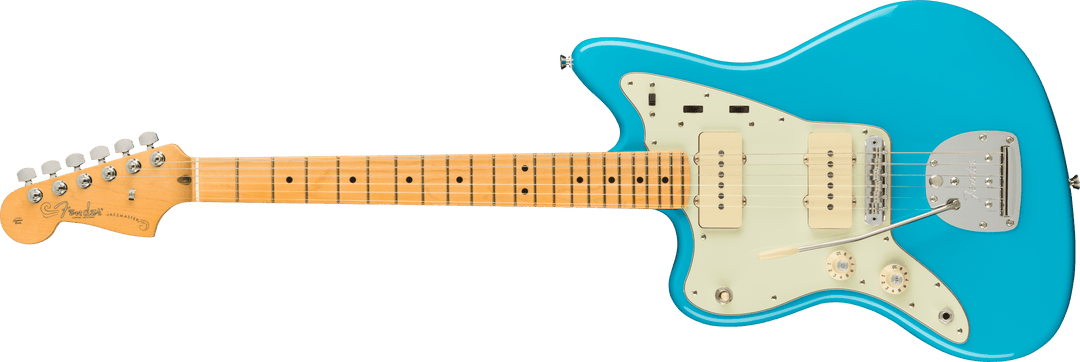Fender American Professional II Jazzmaster Left-Hand, Maple Fingerboard, Miami Blue - A Strings