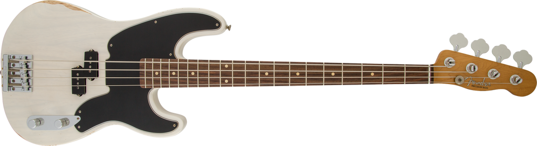 Fender Mike Dirnt Road Worn Precision Bass, Rosewood Fingerboard, White Blonde
