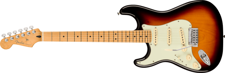 Fender Player Plus Stratocaster, Left-Hand, Maple Fingerboard, 3-Colour Sunburst