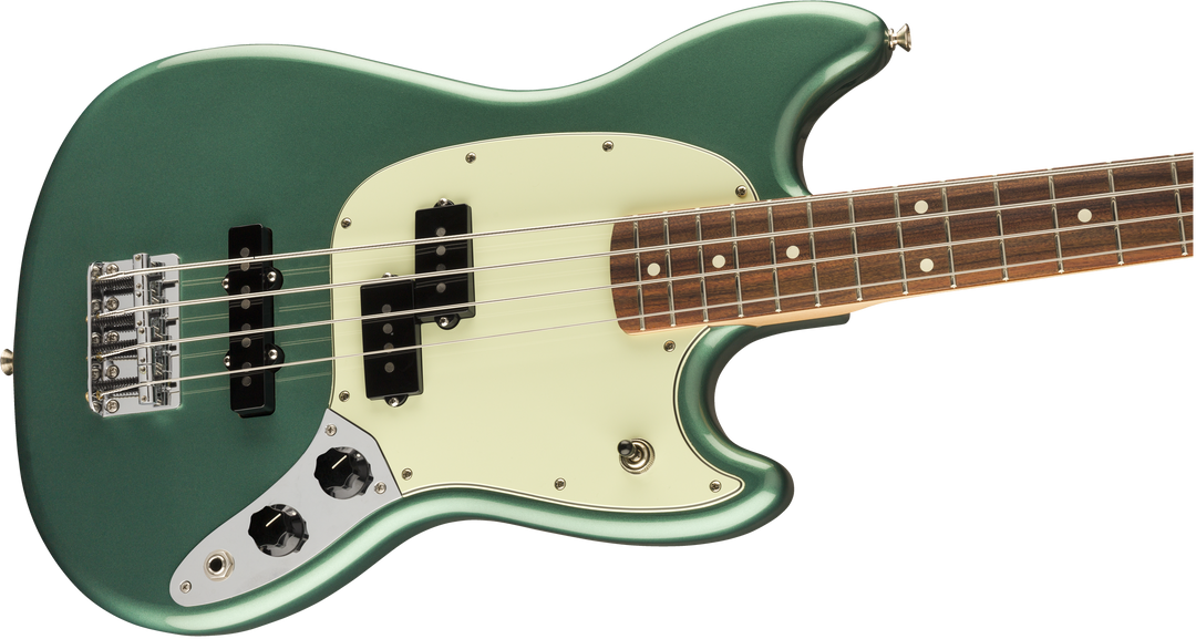 Fender Limited Edition Player Mustang Bass PJ, Pau Ferro Fingerboard, Sherwood Green Metallic.