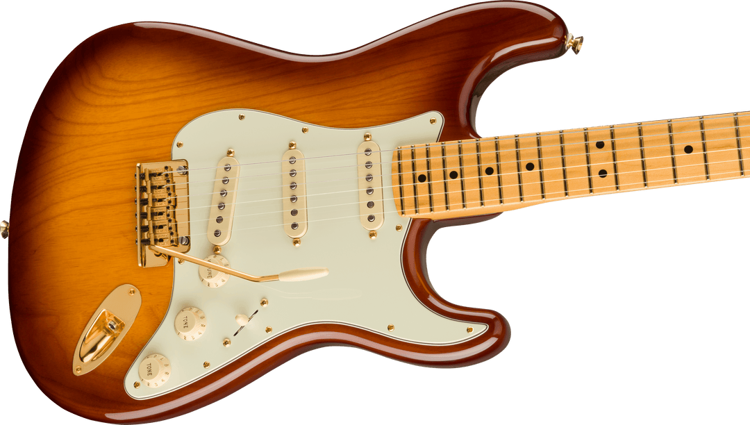 Fender 75th Anniversary Commemorative Stratocaster, Maple Fingerboard, 2-Colour Bourbon Burst - A Strings