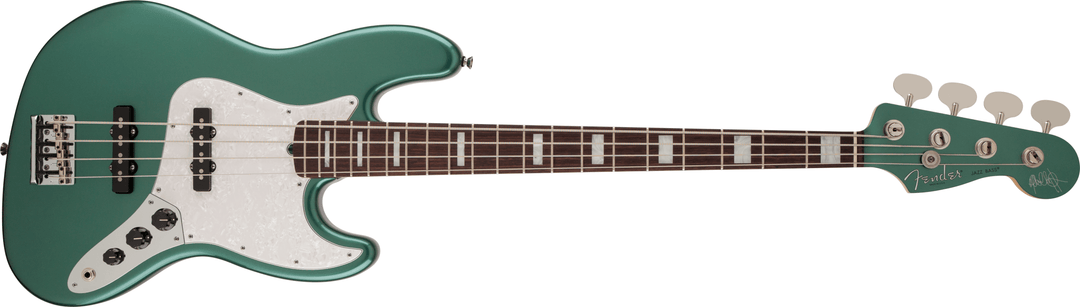 Fender Adam Clayton Jazz Bass, Rosewood Fingerboard, Sherwood Green Metallic - A Strings