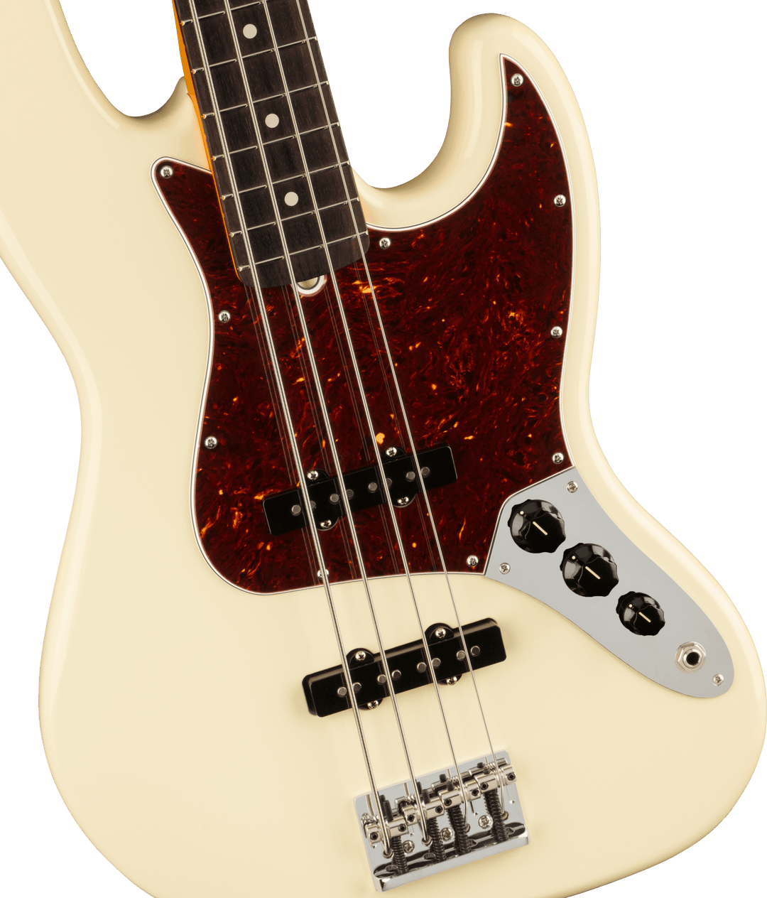 Fender American Professional II Jazz Bass, Rosewood Fingerboard, Olympic White - A Strings