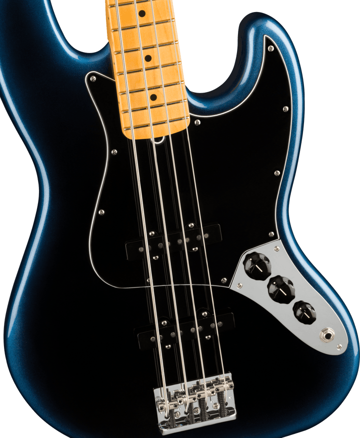 Fender American Professional II Jazz Bass, Maple Fingerboard, Dark Night - A Strings