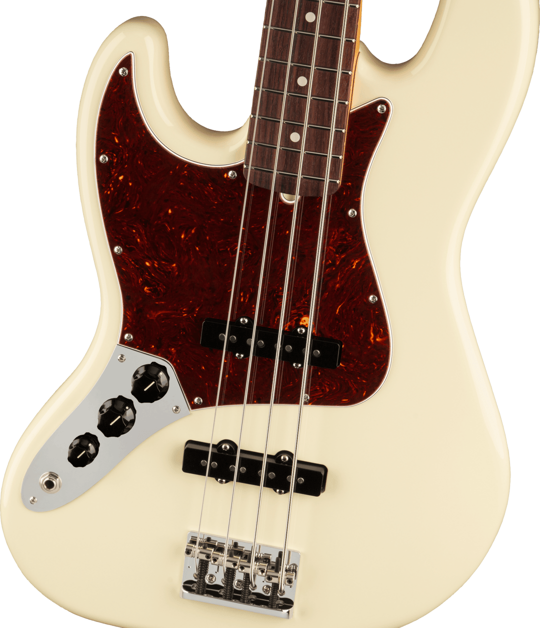 Fender American Professional II Jazz Bass Left-Hand, Rosewood Fingerboard, Olympic White - A Strings