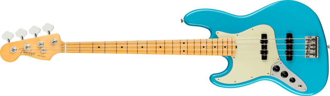 Fender American Professional II Jazz Bass Left-Hand, Maple Fingerboard, Miami Blue - A Strings