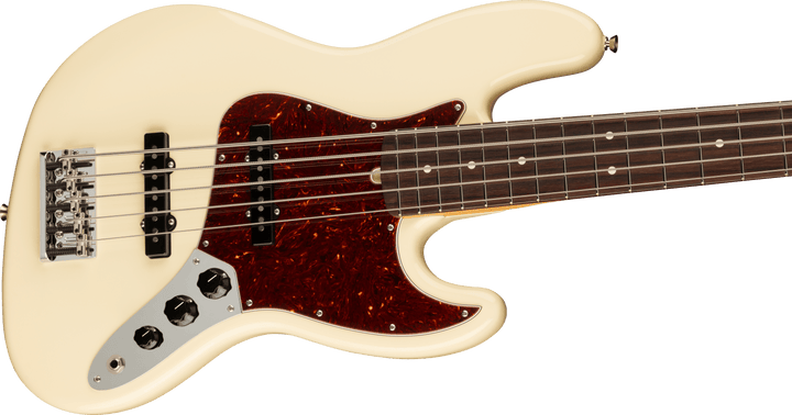Fender American Professional II Jazz Bass V, Rosewood Fingerboard, Olympic White - A Strings