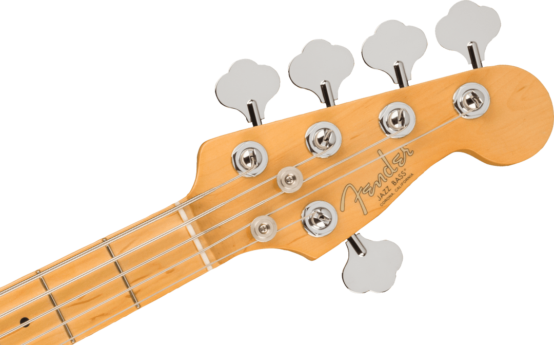 Fender American Professional II Jazz Bass V, Maple Fingerboard, Mystic Surf Green - A Strings