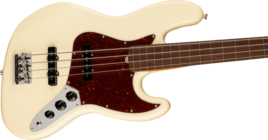 Fender American Professional II Jazz Bass Fretless, Rosewood Fingerboard, Olympic White - A Strings