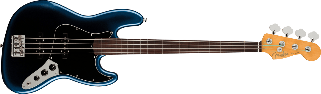 Fender American Professional II Jazz Bass Fretless, Rosewood Fingerboard, Dark Night - A Strings