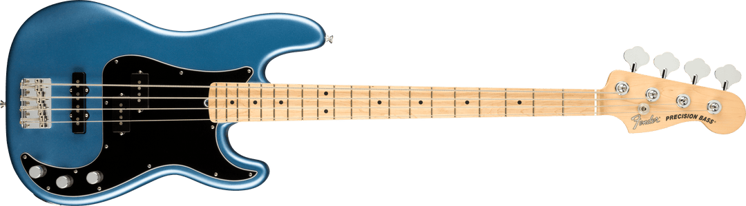 Fender American Performer Precision Bass, Maple Fingerboard, Satin Lake Placid Blue - A Strings