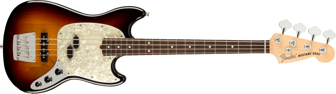 Fender American Performer Mustang Bass, Rosewood Fingerboard, 3-colour Sunburst - A Strings