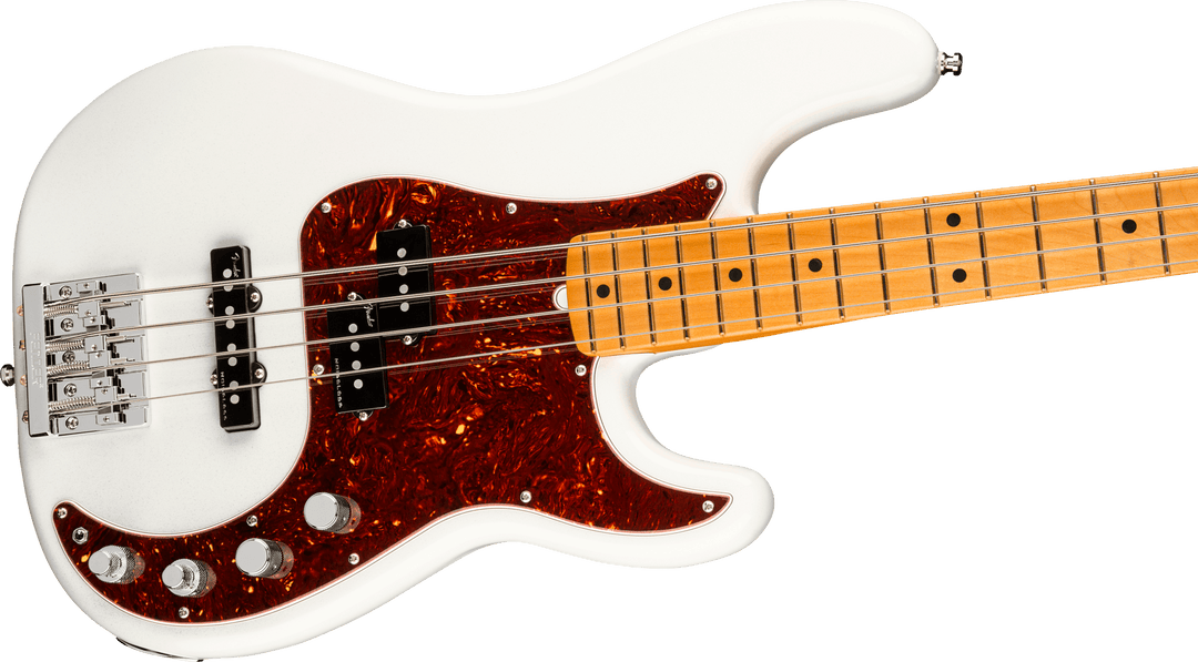Fender American Ultra Precision Bass, Maple Fingerboard, Arctic Pearl