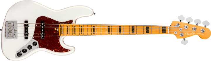 Fender American Ultra Jazz Bass V, Maple Fingerboard, Arctic Pearl