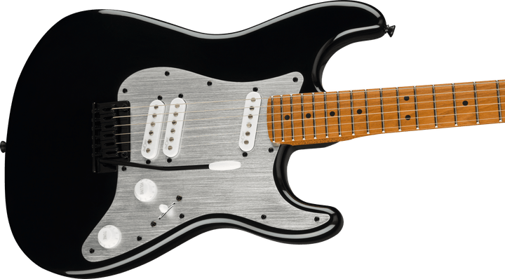 Squier Contemporary Stratocaster Special, Roasted Maple Fingerboard, Silver Anodized Pickguard, Black