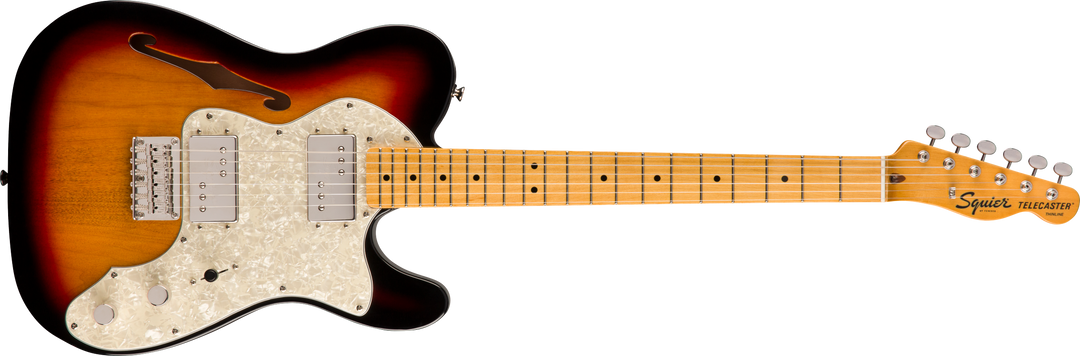 Squier Classic Vibe 70s Telecaster Thinline, Maple Fingerboard, 3-colour Sunburst