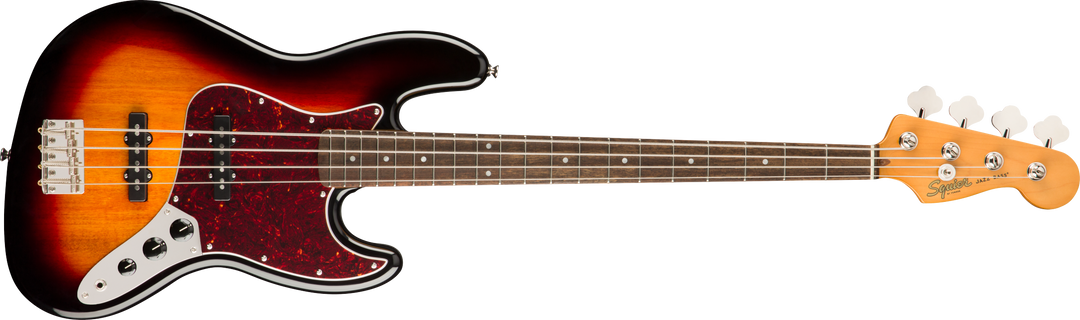 Bajo Squier Classic Vibe 60s Jazz Bass, diapasón de laurel, Sunburst de 3 colores