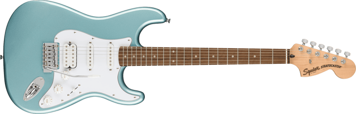 Squier FSR Affinity Series Stratocaster HSS, Laurel Fingerboard, White Pickguard, Ice Blue Metallic