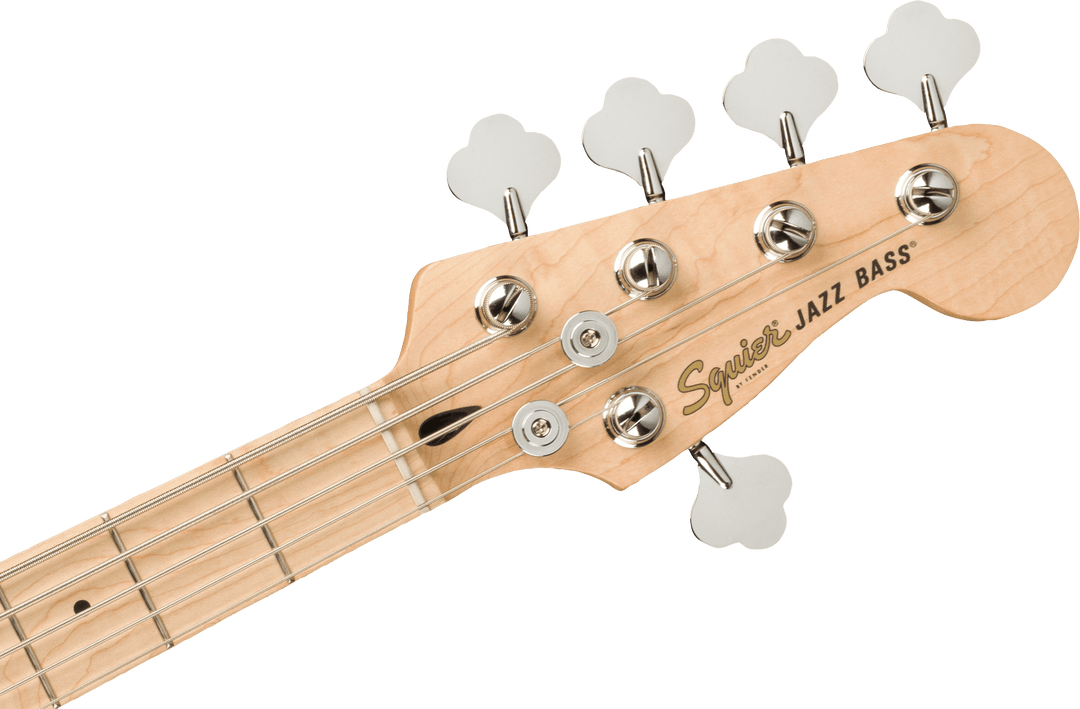 Squier Affinity Series Jazz Bass V, touche en érable, blanc olympique