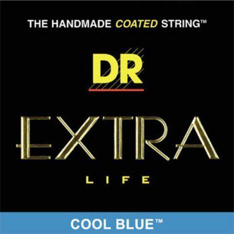 DR K3 Coated Cool Blue Electric Guitar String Set, .009-.042 - A Strings