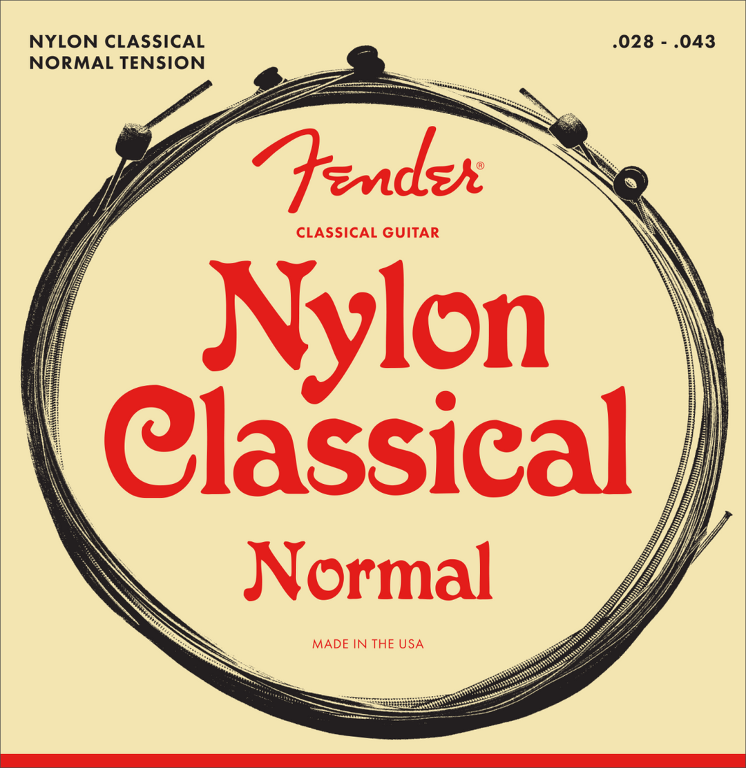 Fender Nylon Acoustic Strings, 130 Clear/Silver, Ball End, .028-.043