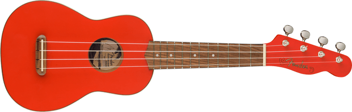 Ukulélé soprano Fender édition limitée Venice, touche en noyer, Fiesta Red 