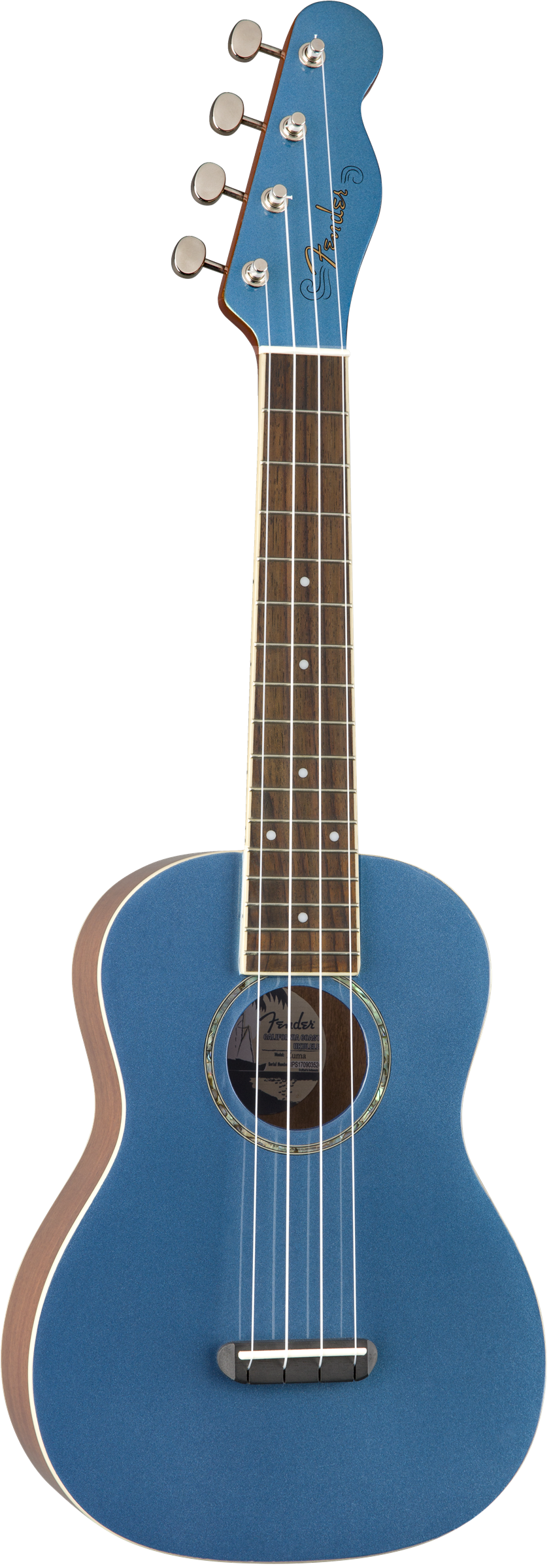 Fender top blue ukulele