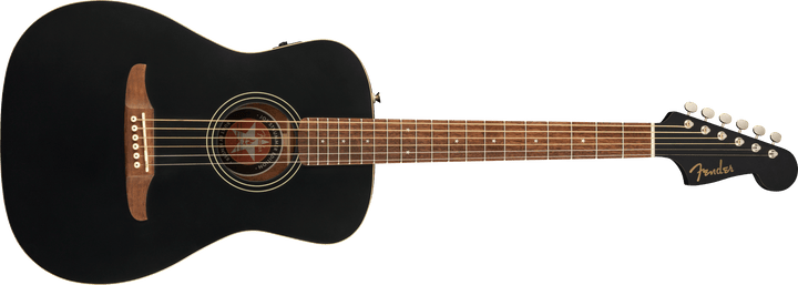 Fender Joe Strummer Campfire Acoustic Guitar, Walnut Fingerboard, Matte Black