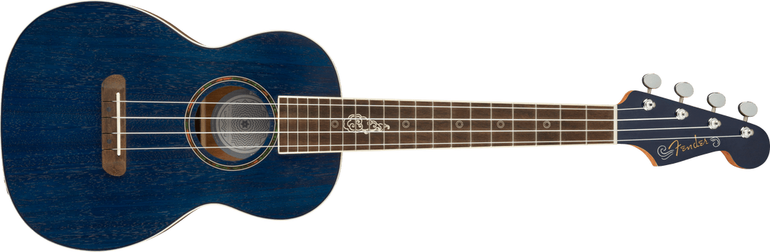Fender Dhani Harrison Tenor Ukulele, Walnut Fingerboard, Sapphire Blue