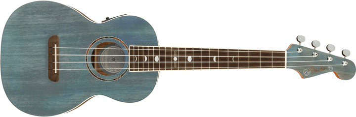 Fender Dhani Harrison Tenor Ukulele, Walnut Fingerboard, Turquoise