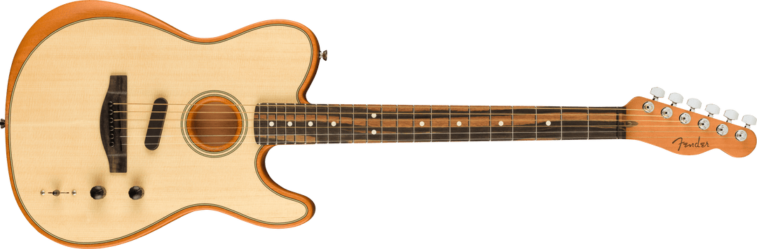 Fender American Acoustasonic Telecaster, Ebony Fingerboard, Natural - A Strings