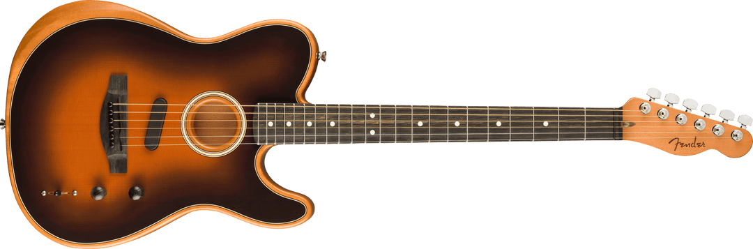 Fender American Acoustasonic Telecaster, Ebony Fingerboard, Sunburst - A Strings