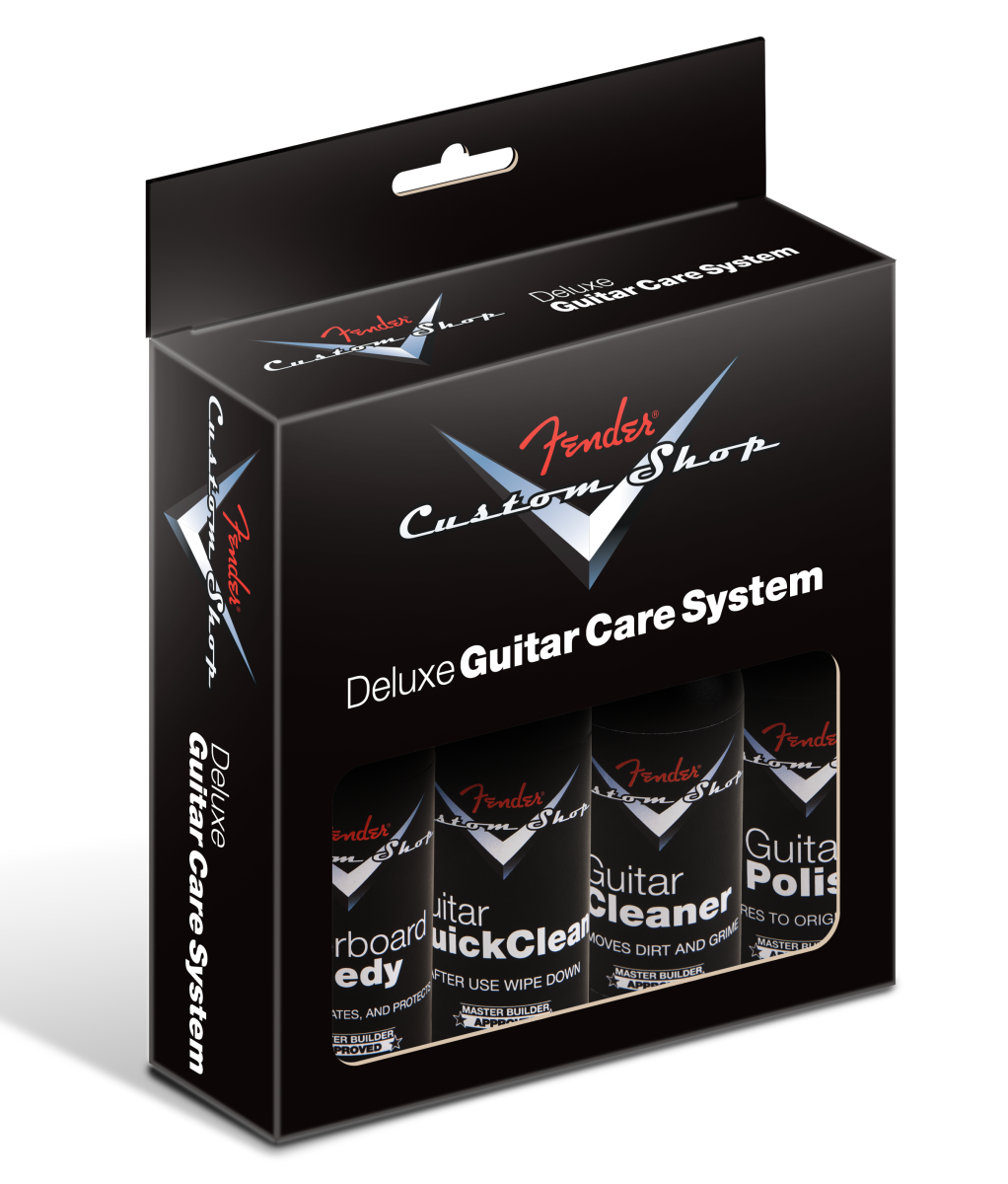 Fender Fender Custom Shop Deluxe Guitar Care System, 4 Pack, Black